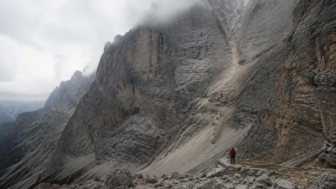 Grande smottamento sulla parete nord della Tofana di Dentro