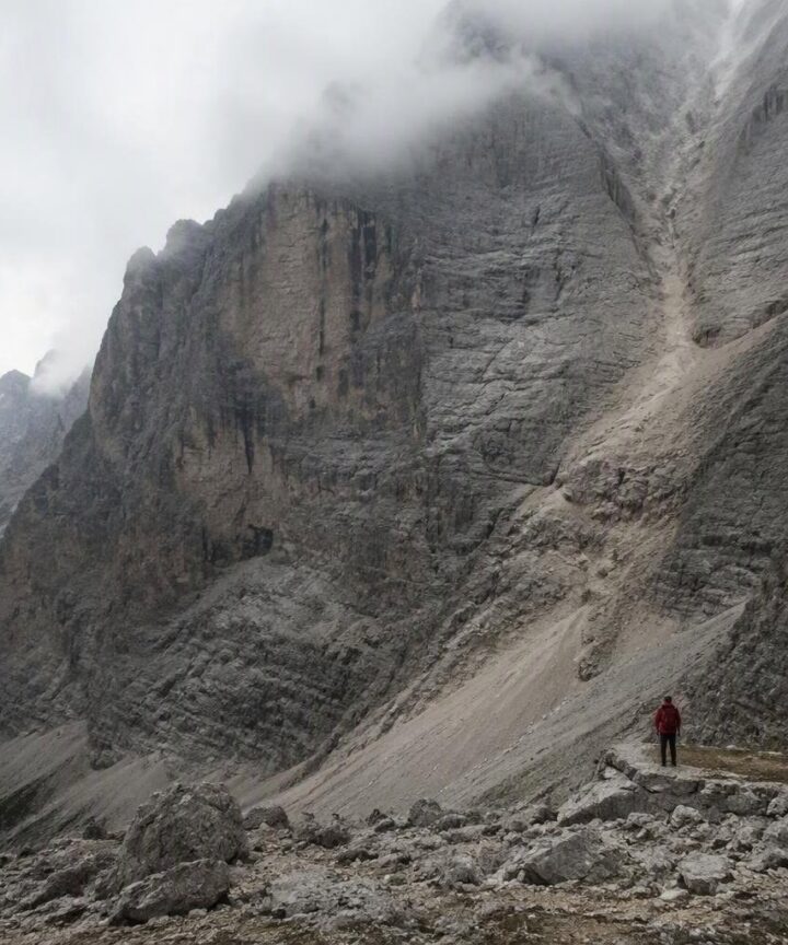 Grande smottamento sulla parete nord della Tofana di Dentro