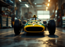 Auto Lotus in pista durante una gara di Formula 1