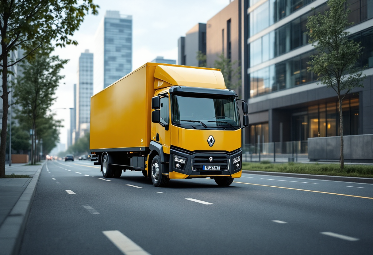 Camion elettrico Renault Trucks E-Tech T in azione