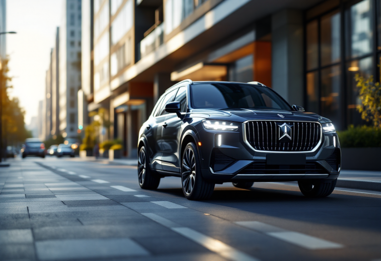 Nuova BMW X3 2025 in un paesaggio urbano moderno