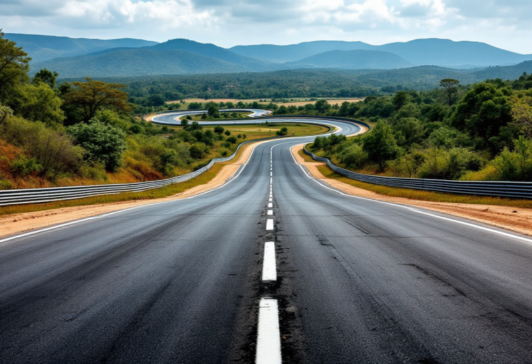 Immagine della Formula 1 in Africa con auto da corsa