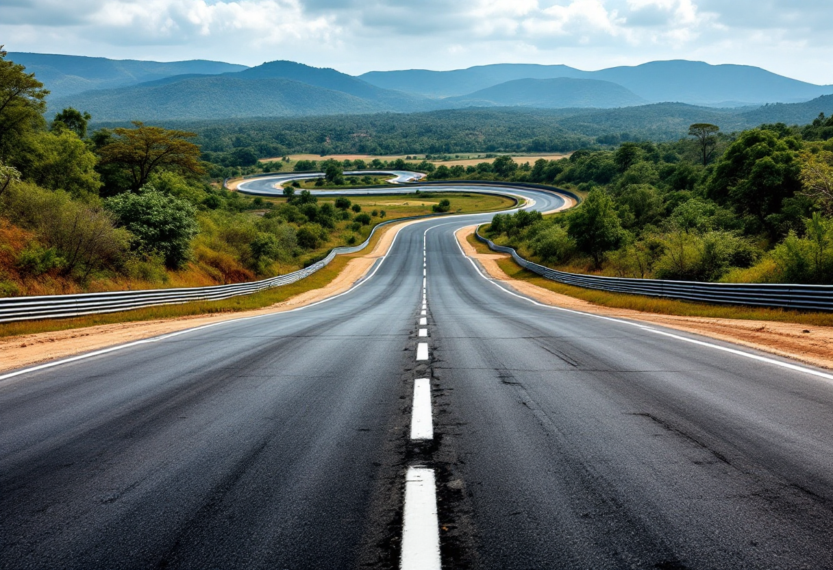 Immagine della Formula 1 in Africa con auto da corsa
