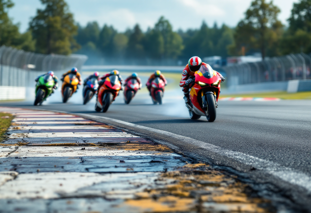 Toprak Razgatlioglu durante la gara SBK con espressione intensa