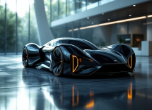Concept car futuristica con design innovativo e sostenibile