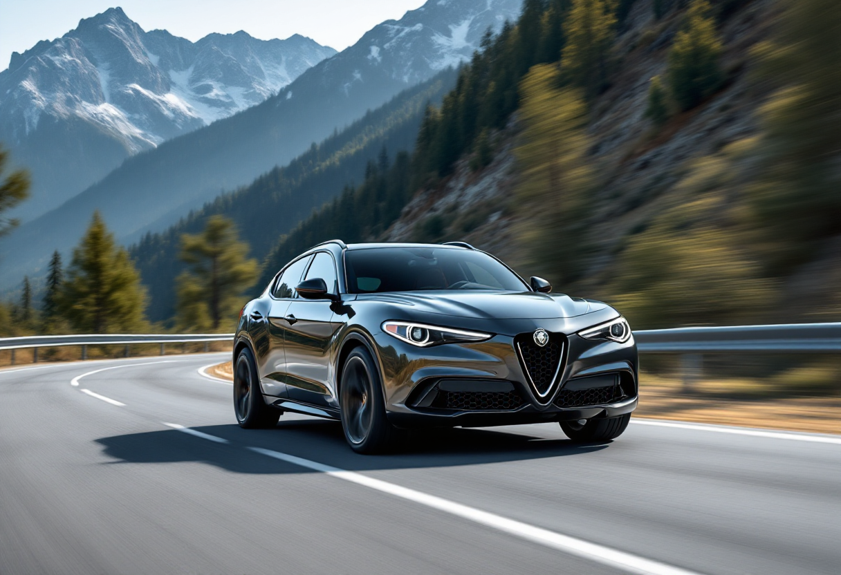Nuova Alfa Romeo Stelvio 2025 con design rinnovato