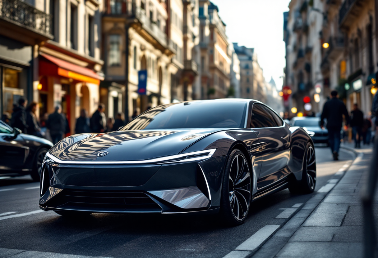 Auto cinesi in esposizione al mercato europeo