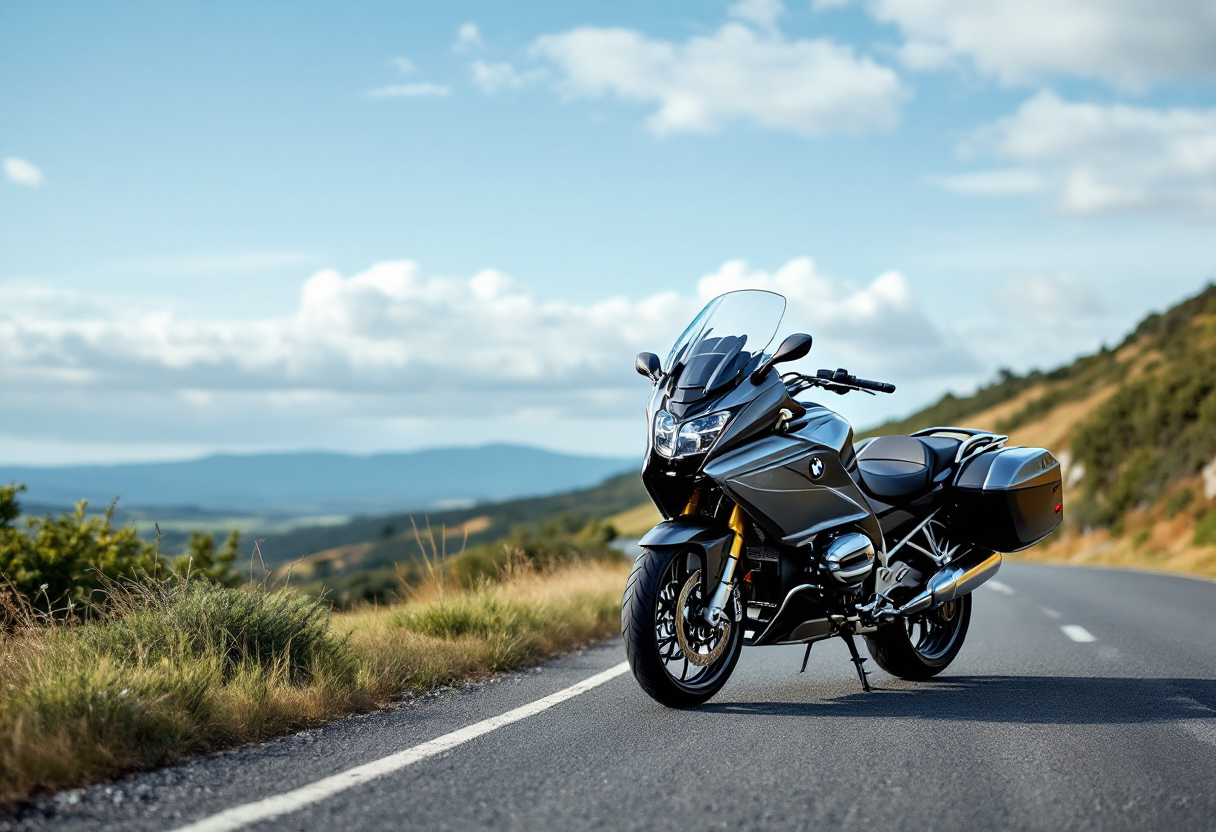 BMW R 1300 RT in viaggio su strada panoramica