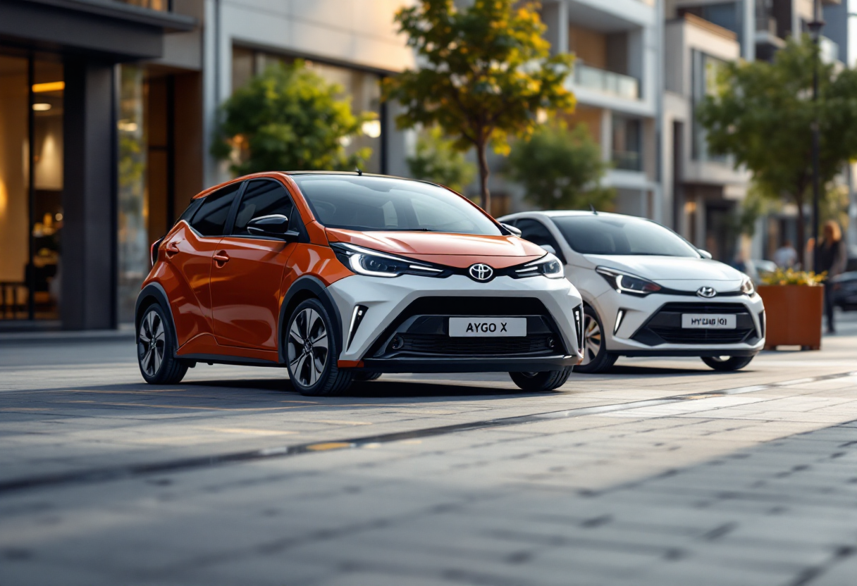 Toyota Aygo X e Hyundai i10 in un confronto diretto