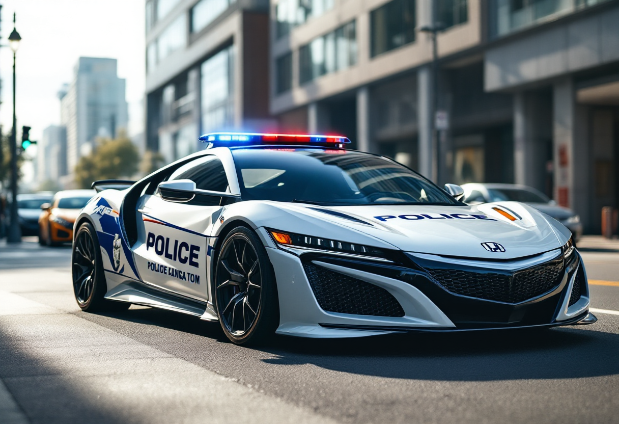 Honda NSX della polizia giapponese in azione