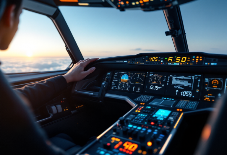 Immagine che rappresenta l'innovazione nei cockpit aerei