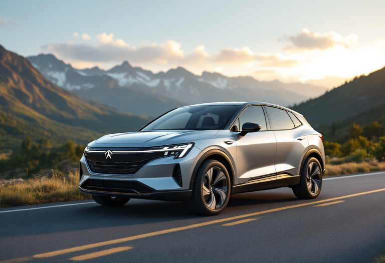 Jaecoo 7 SHS, SUV ibrido plug-in in un paesaggio urbano