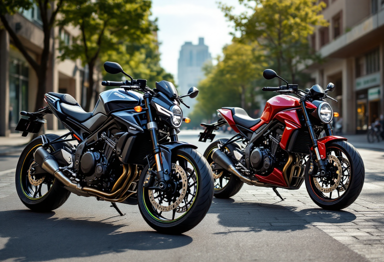 Kawasaki Z900 2024-2025 in movimento su strada