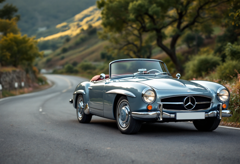 Mercedes-Benz 190 SL in un contesto elegante e sportivo