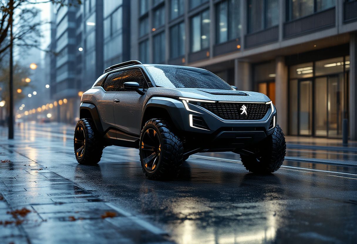 Concept Peugeot Hoggar in un paesaggio fuoristradistico