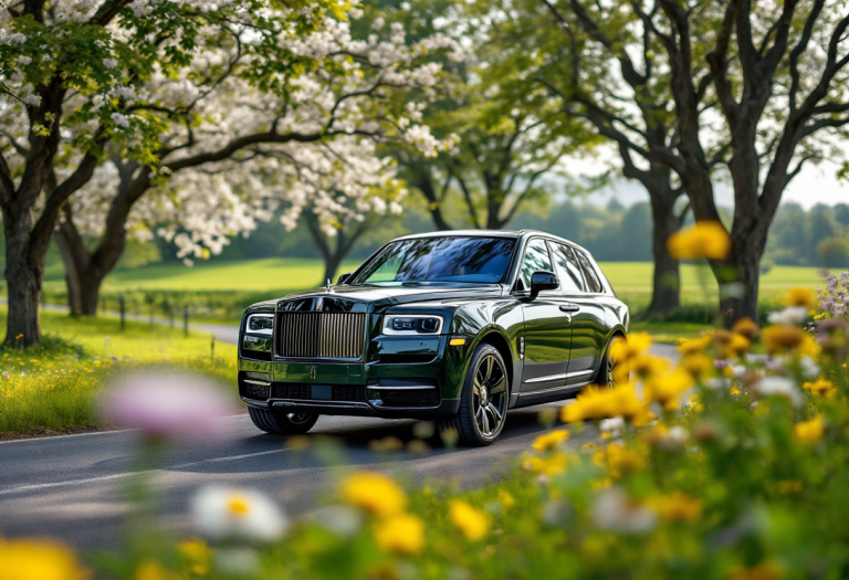 Rolls-Royce Cullinan Black Badge con ombrello personalizzato