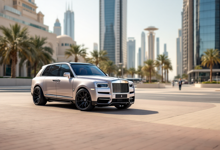 Rolls-Royce Cullinan della polizia di Dubai in azione