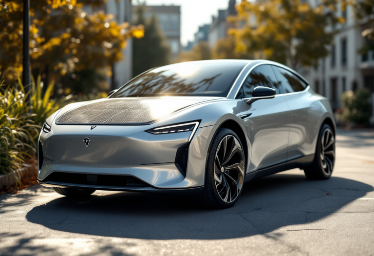 Vernice solare innovativa di Mercedes su un'auto elettrica
