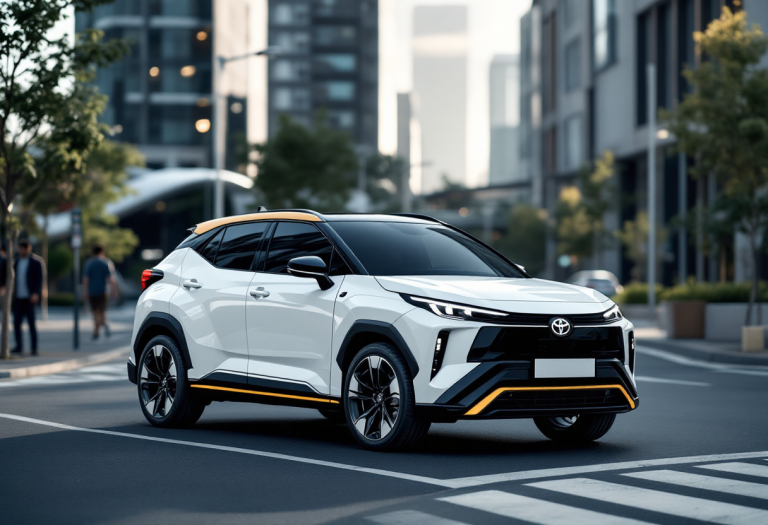 Toyota Corolla Cross 2026 in un ambiente urbano moderno