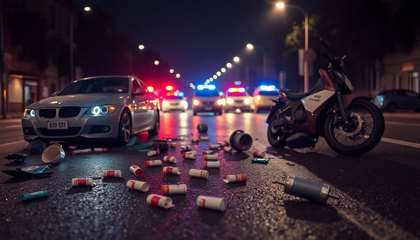 Incidente stradale a Bari: scontro tra auto e moto in viale Gandhi