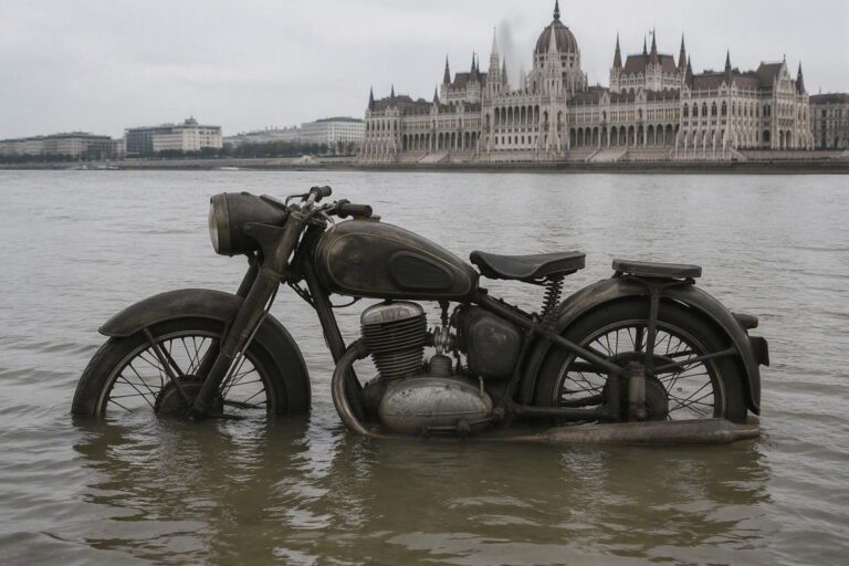 Budapest: la secca del Danubio rivela una motocicletta della Seconda Guerra Mondiale