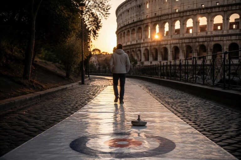 Curling estivo a Roma: l'iniziativa che unisce sport e storia