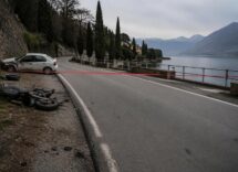 Ferragosto a Varenna: incidente tra auto e moto sulla provinciale