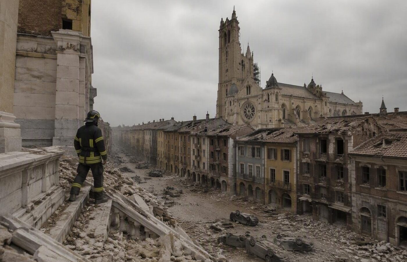 Supercella devastante a Cremona: guglia del Duomo danneggiata e oltre diecimila auto colpite