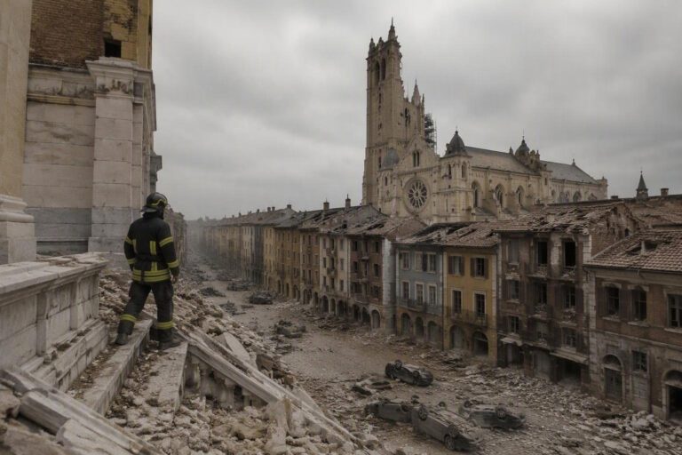 Supercella devastante a Cremona: guglia del Duomo danneggiata e oltre diecimila auto colpite