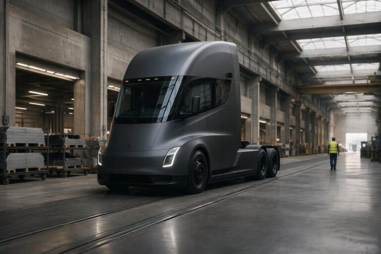 Il camion elettrico di Elon Musk parte dalla Gigafactory Nevada
