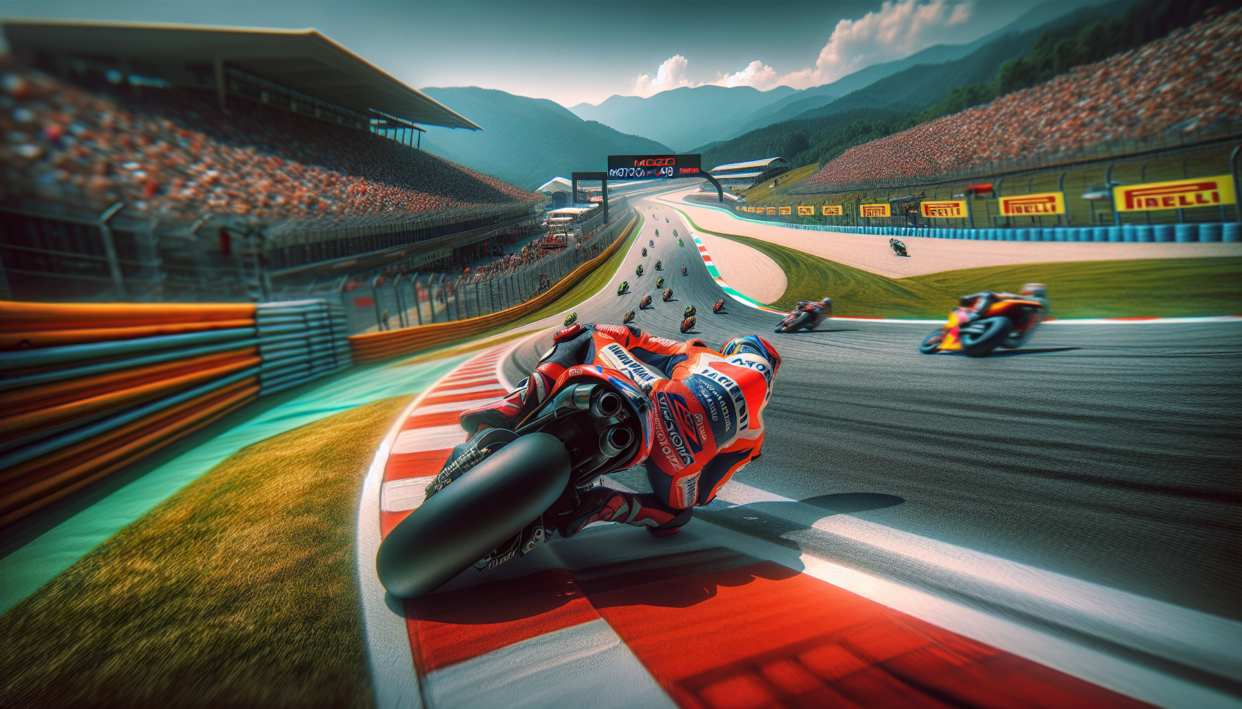 MotoGP race action at Circuit Mode with thrilling bikes