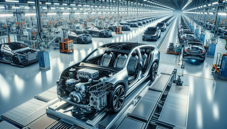 Audi logo with a backdrop of changing market trends