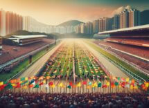 Spectacular view of the Australian Grand Prix event