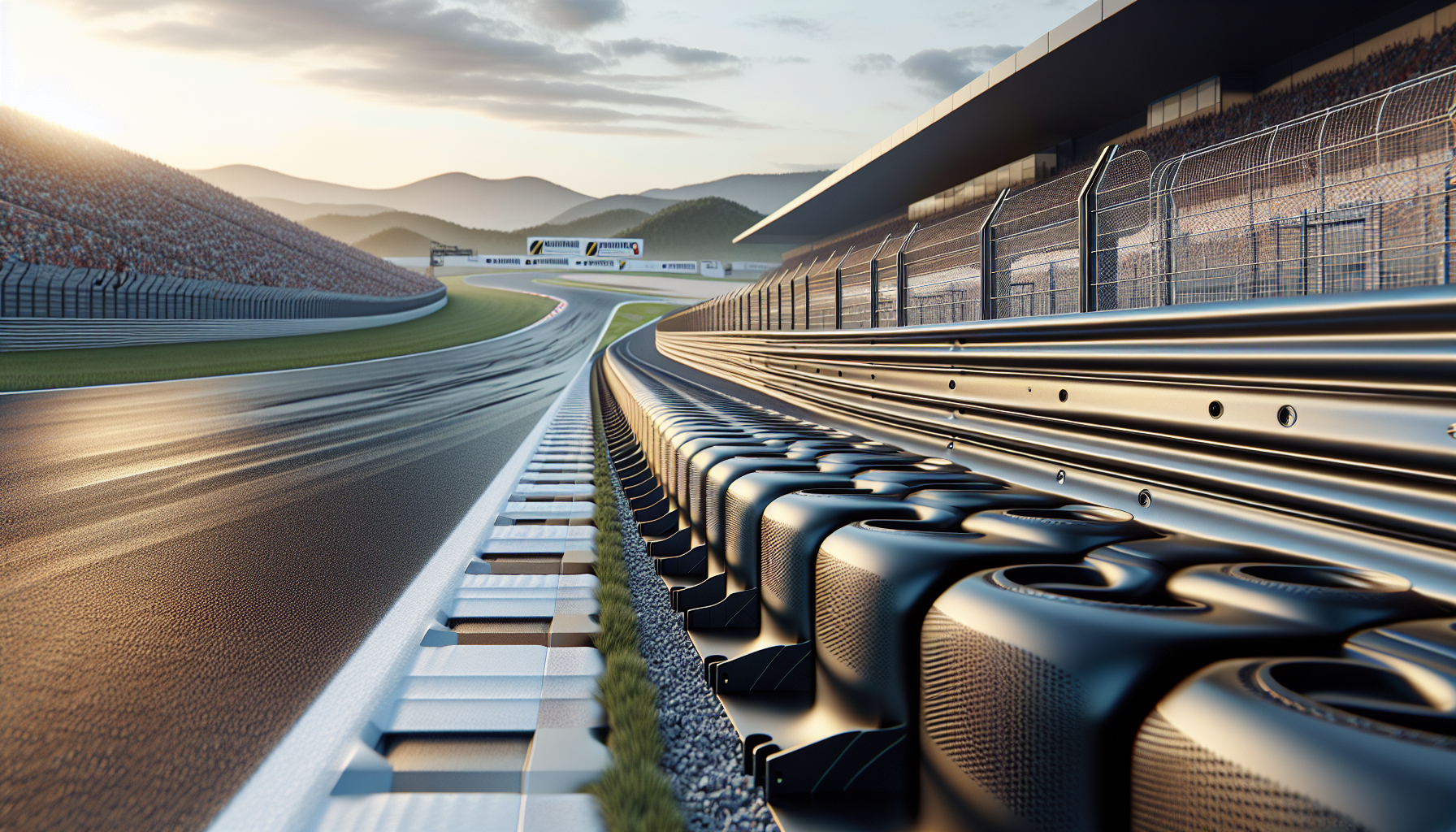 Immagine che mostra i miglioramenti di sicurezza al Buttonwillow Raceway