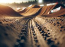 Cooper Webb in azione durante la gara di Supercross a Indianapolis