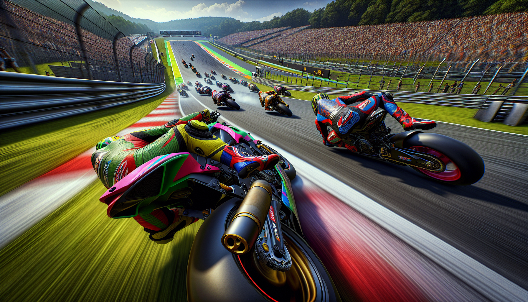 Riders competing in the Daytona Super Hooligan race