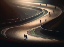 Motorcycles racing at Daytona 200 event