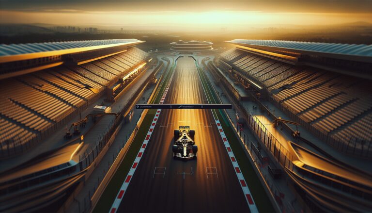 Formula 1 cars racing in a vibrant centenary event