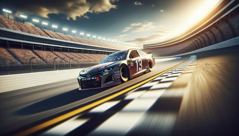 Kyle Larson celebrating victory at Homestead race track