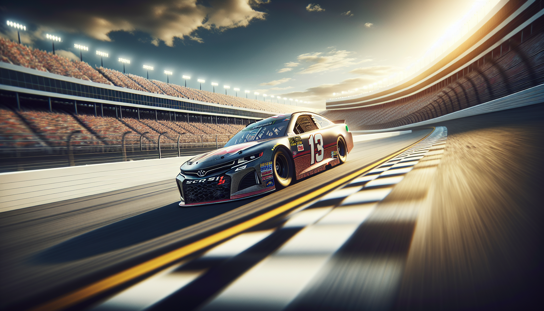 Kyle Larson celebrating victory at Homestead race track