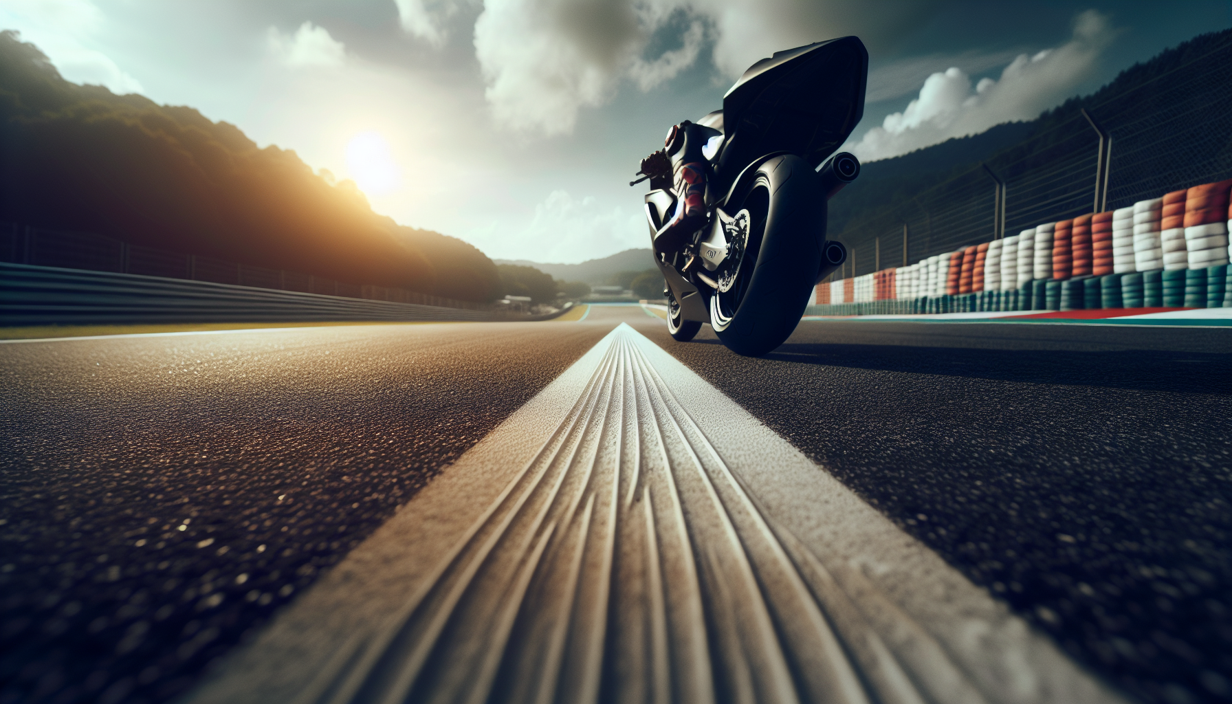 Marc Marquez in azione durante il warmup MotoGP a COTA