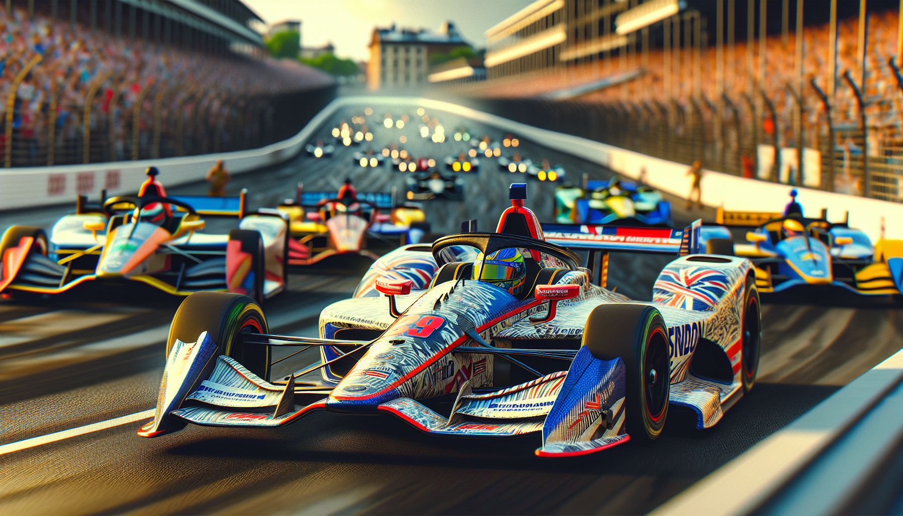 Arrow McLaren race car with unique livery for Indy 500