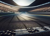 Denny Hamlin celebrates his victory at Martinsville Speedway