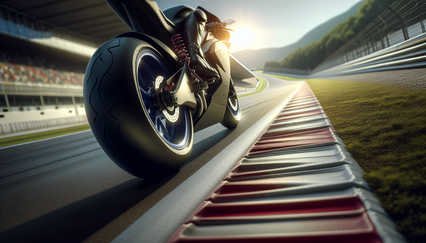 Ducati V21L electric motorcycle on racetrack