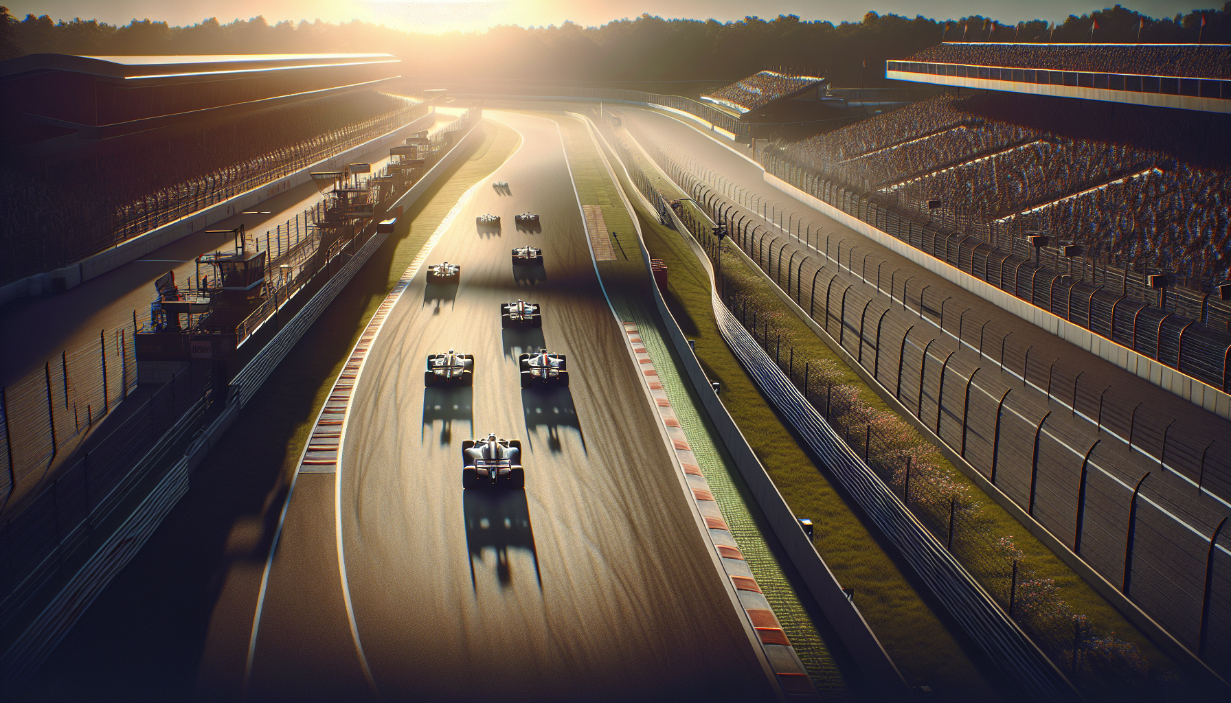 Ford cars racing at Taupo Motorsport Park during Supercars event