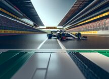 Yuki Tsunoda driving for Red Bull Racing during a race