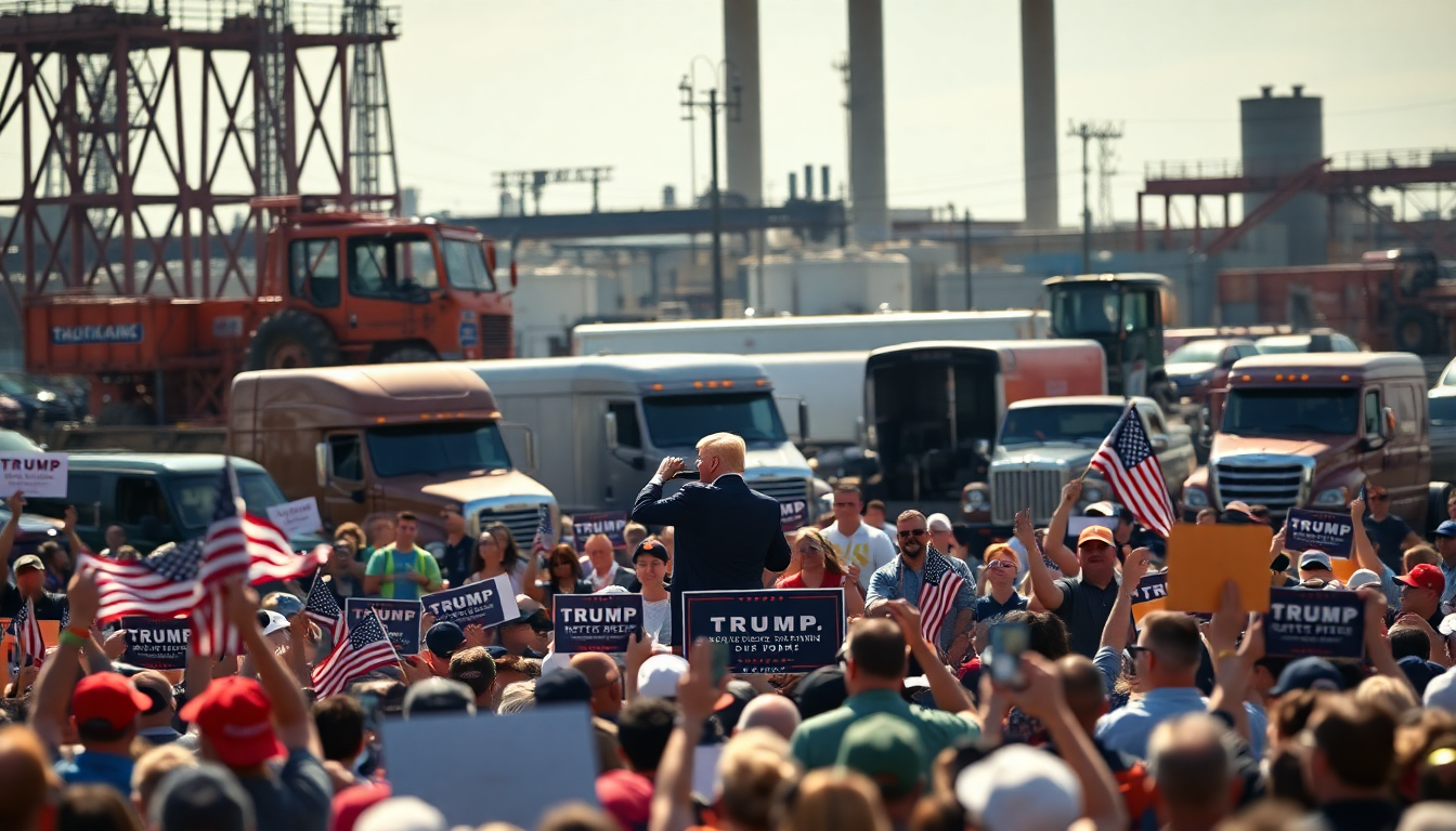trumps first 100 days rally in michigan highlights automotive ties 1745949744