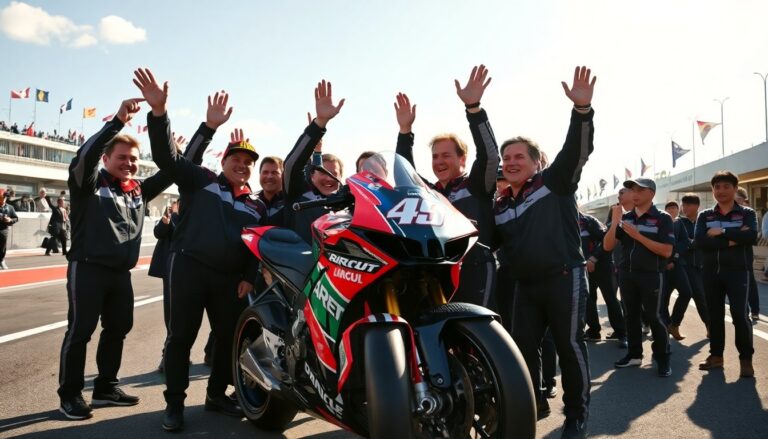 ducati lenovo team celebrates victory as marc marquez secures motogp championship python 1759162420