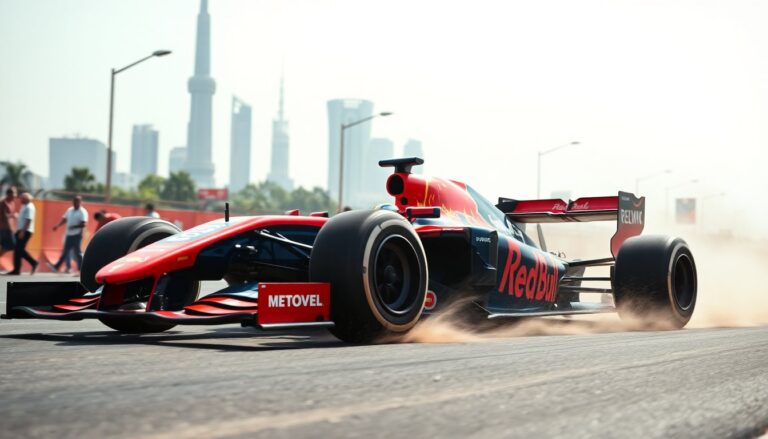 arvid lindblad makes his debut drive in a red bull f1 car at delhi showrun 1766366267