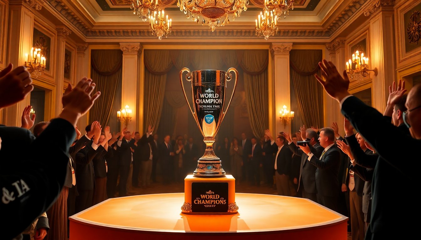 lando norris celebrates first f1 championship trophy at fia gala 1765885089